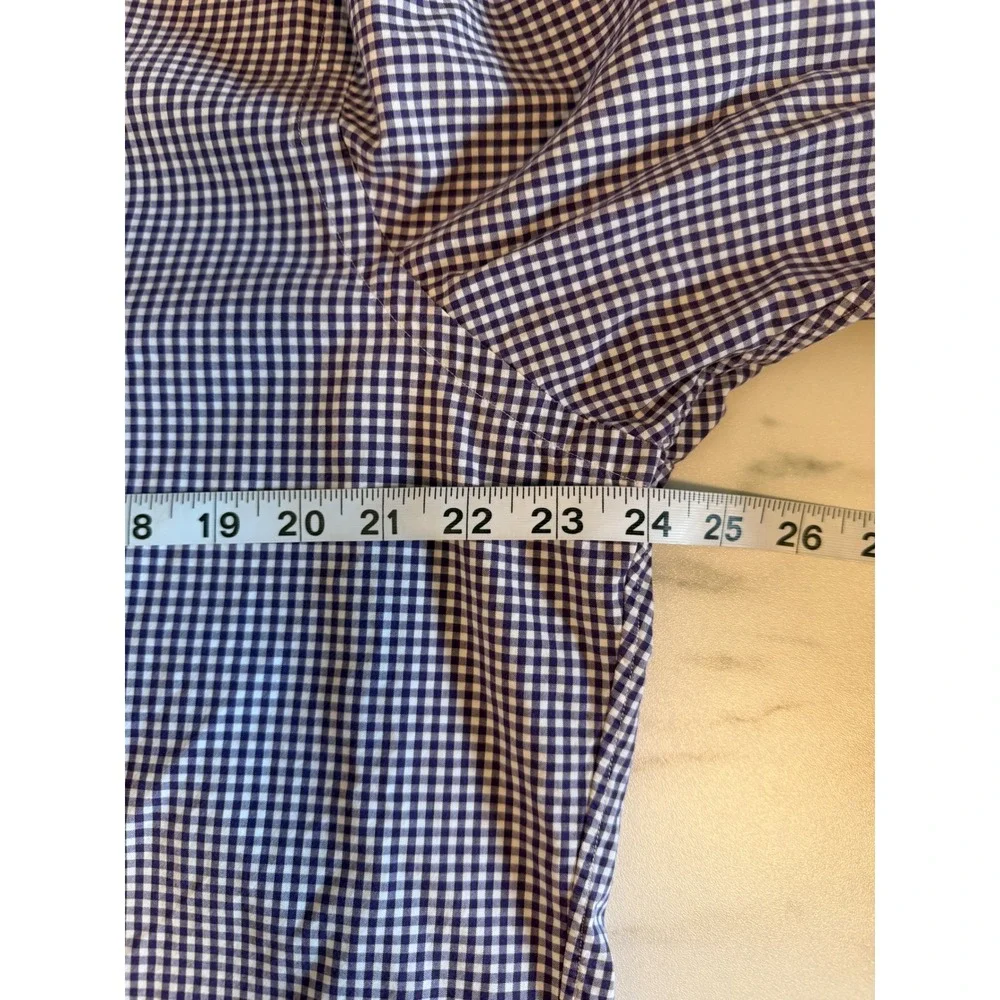 Ralph Lauren Mens Purple Gingham Classic Fit Button Down‎ Shirt 16.5 34/35